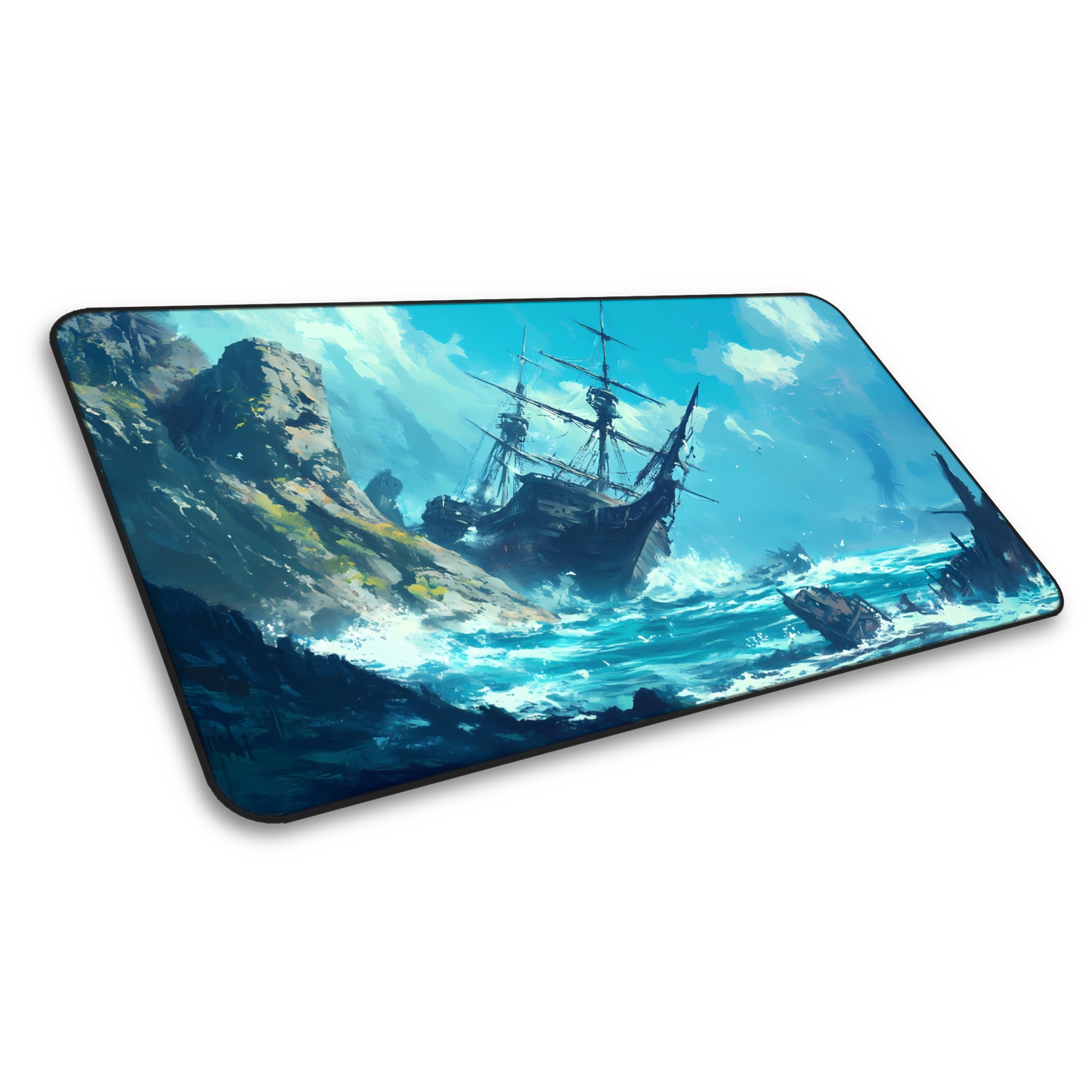 Shipwrecked: Pirate Ship Gaming Mouse Pad