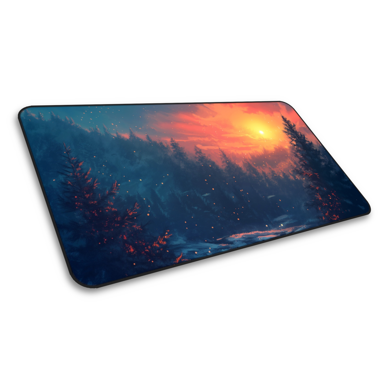 Blue Serenity: Snow Winter Landscape Mouse Pad