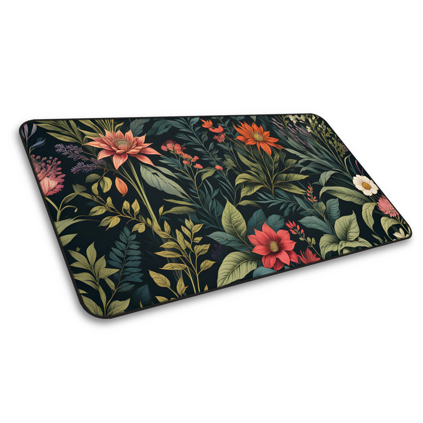 Botanical Harmony: Flower Floral Mouse Pad