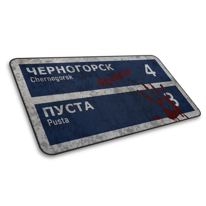 Road To Cherno: Zombie Sign Gaming Mouse Pad