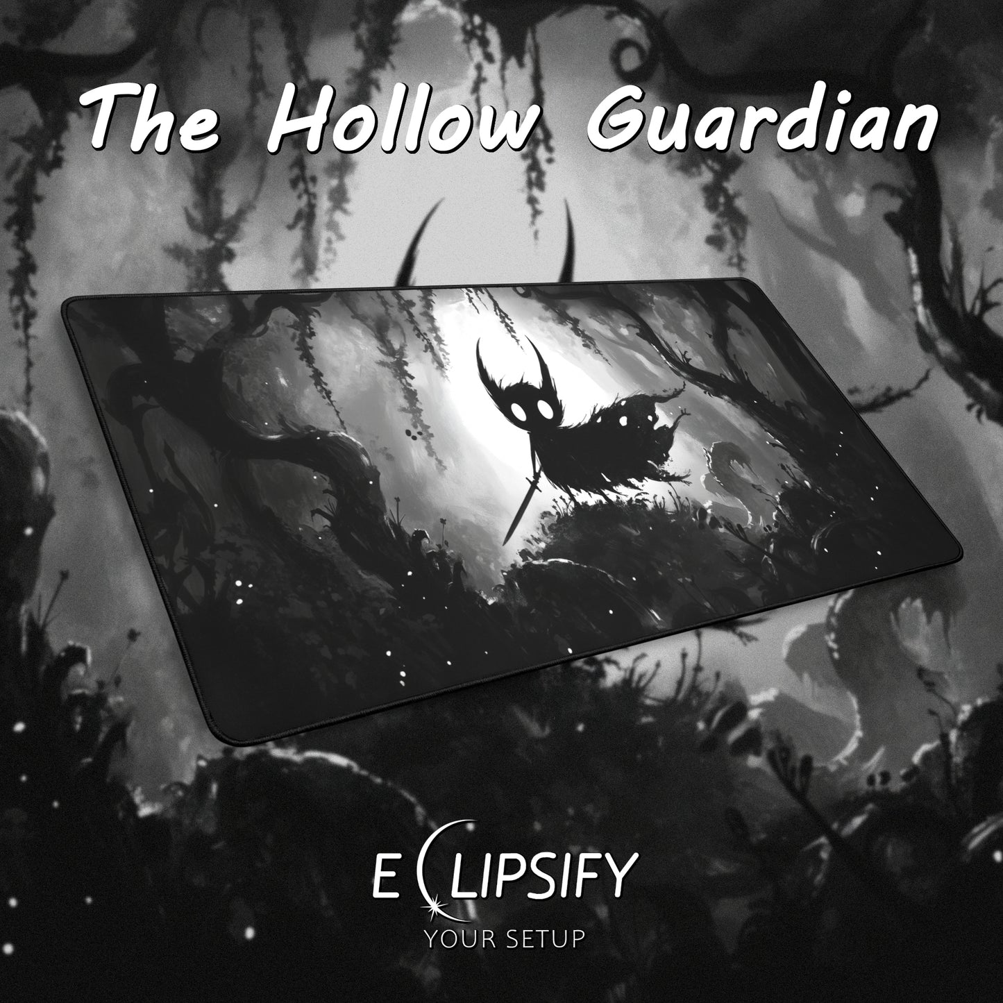 The Hollow Guardian: Mythical Knight Gaming Mouse Pad