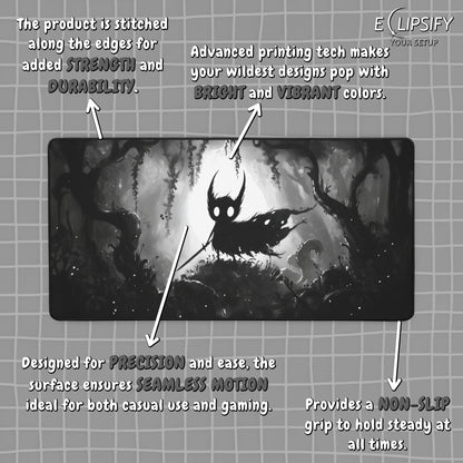 The Hollow Guardian: Mythical Knight Gaming Mouse Pad