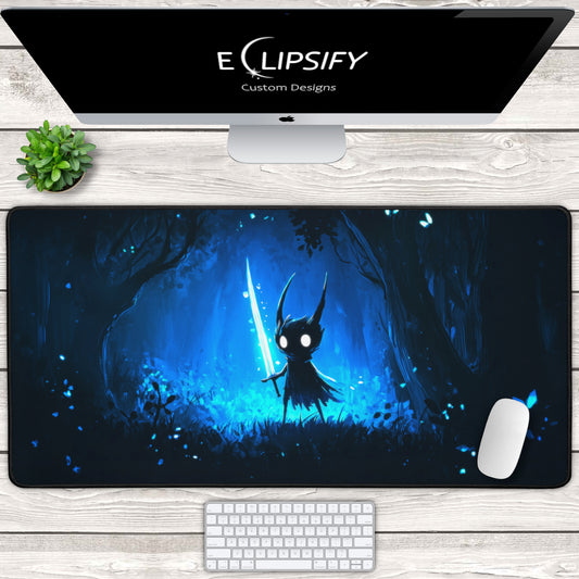 The Luminous Hollow: Mythical Knight Gaming Mouse Pad