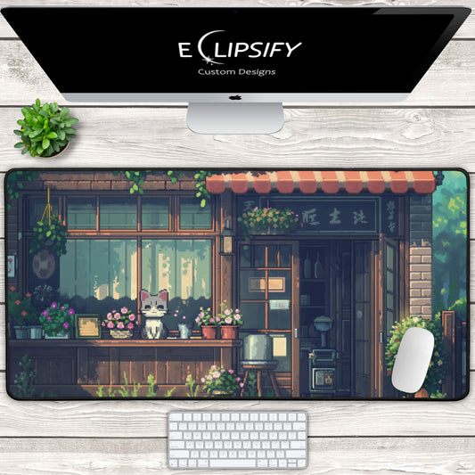 Shopfront : Cat Pixel Art Mouse Pad
