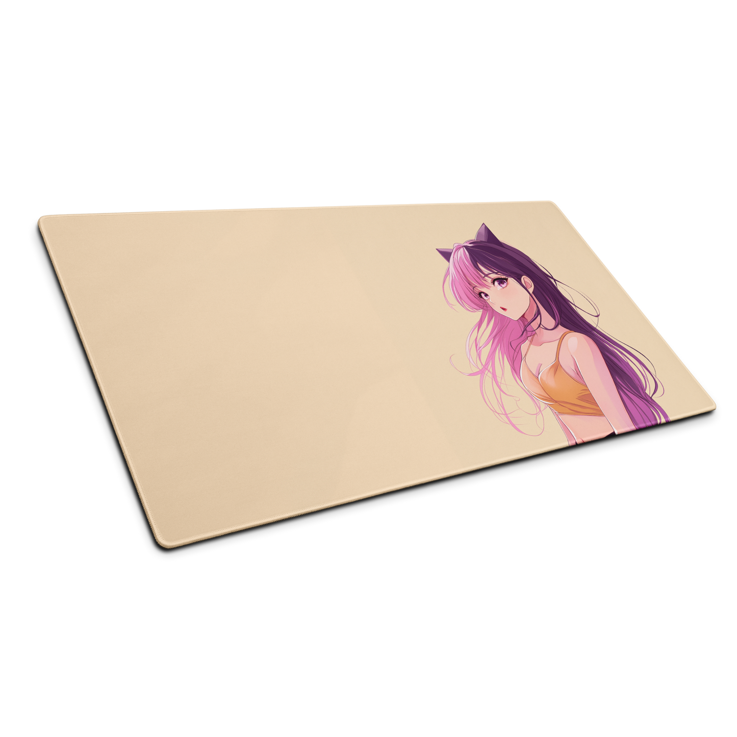 Peach Kawaii: Anime Girl Mouse Pad