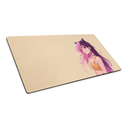 Peach Kawaii: Anime Girl Mouse Pad