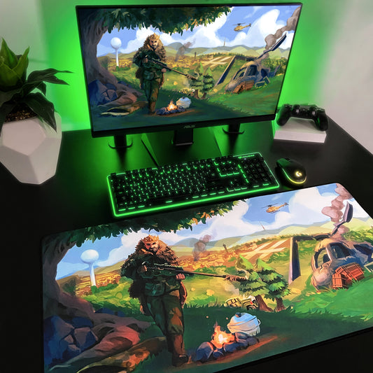 King Alex "Shooting Platform" Content Creator Collaboration Gaming Mouse Pad