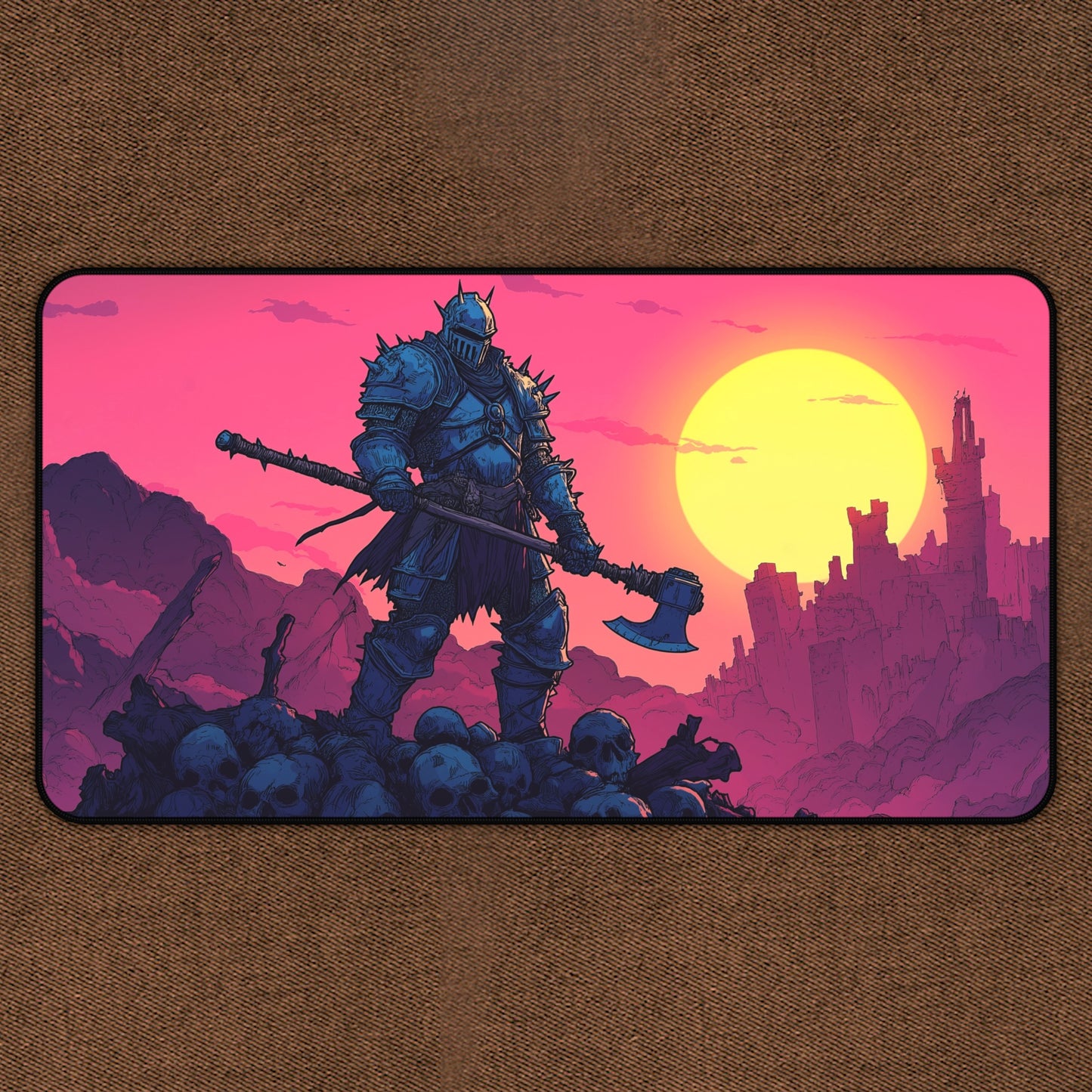 The Executioner: Fantasy Axe Warrior Knight TCG Playmat