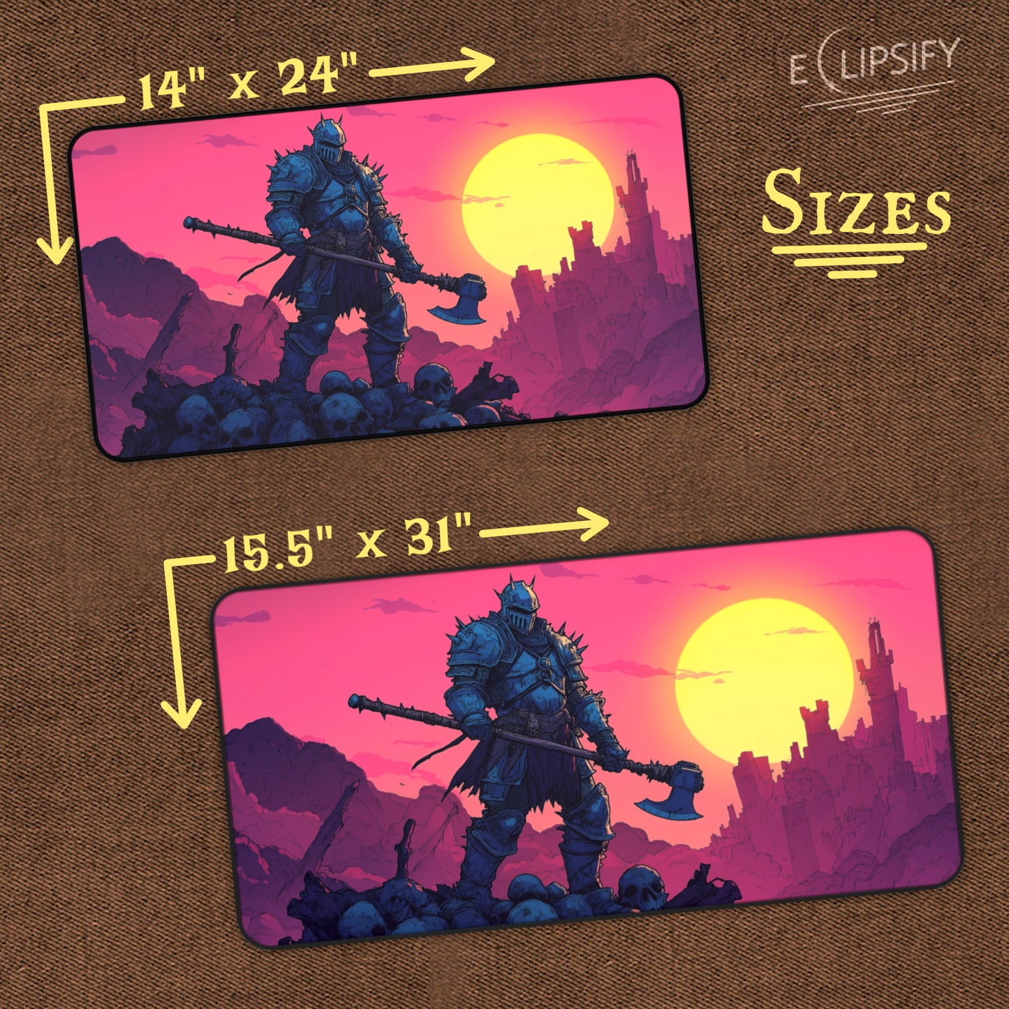 The Executioner: Fantasy Axe Warrior Knight TCG Playmat