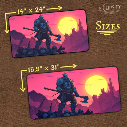 The Executioner: Fantasy Axe Warrior Knight TCG Playmat