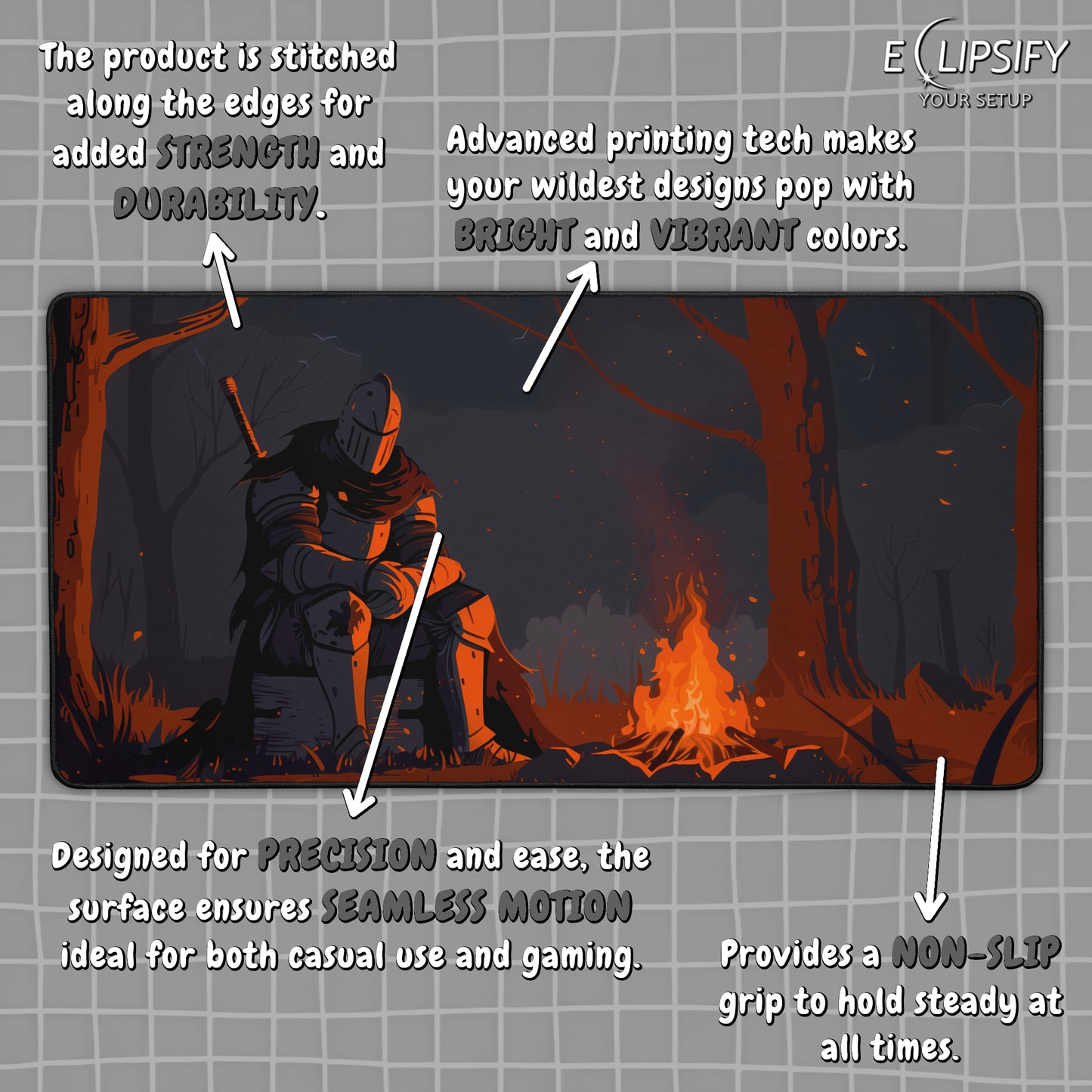 The Bonfire: Minimalist Gaming Mouse Pad