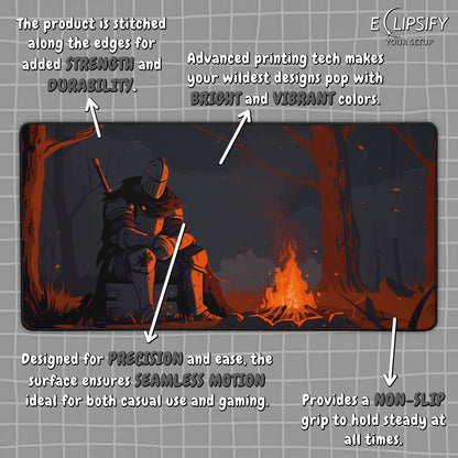 The Bonfire: Minimalist Gaming Mouse Pad