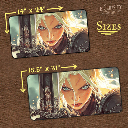Daughter Of Valor: Fantasy Warrior Girl TCG Playmat