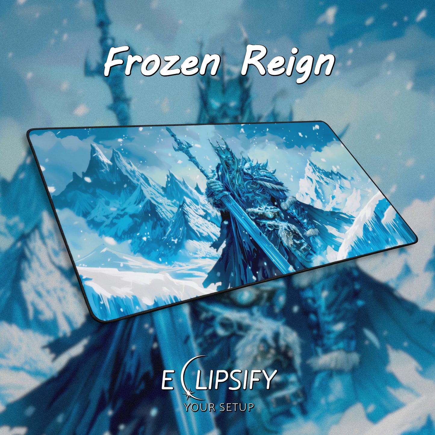 Frozen Reign: Lich King Blue Gaming Mouse Pad