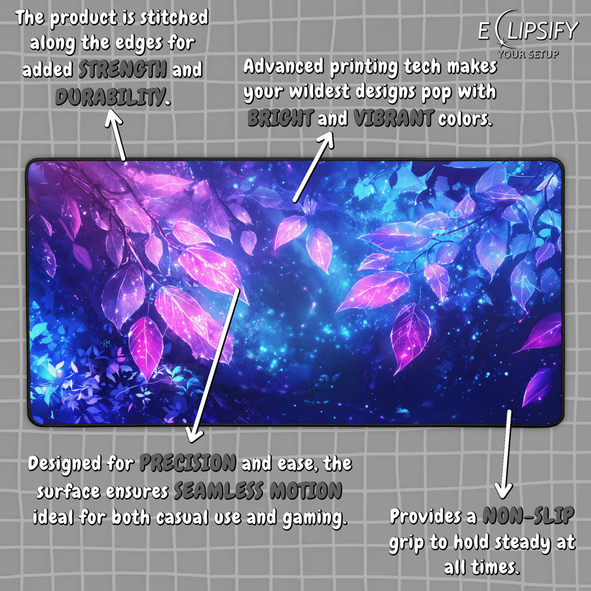 Petals of Magic: Enchanted Leaves Fantasy Mouse Pad