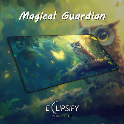 Magical Guardian: Owl Gaming Mouse Pad