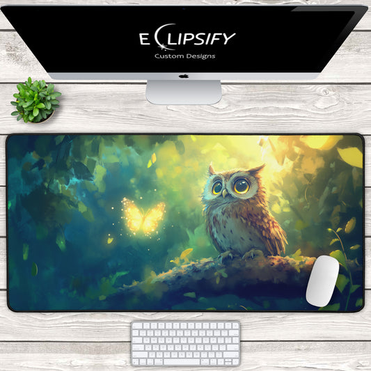 Magical Guardian: Owl Gaming Mouse Pad