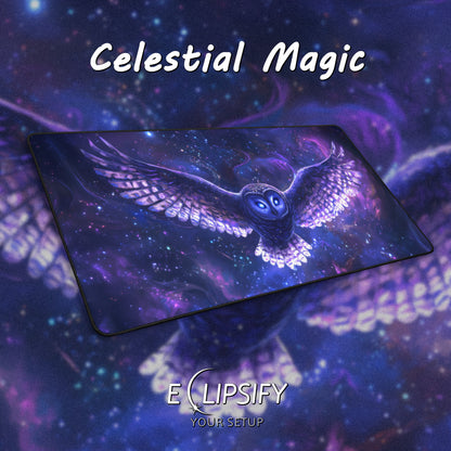 Celestial Magic: Owl Gaming Mouse Pad