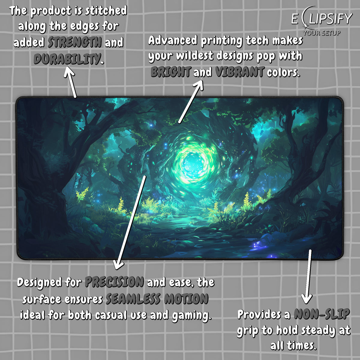 Elderwood Realm: Magical Portal Fantasy Mouse Pad