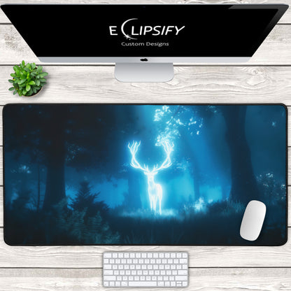 Glowing Antlers: Patronus Stag Gaming Mouse Pad