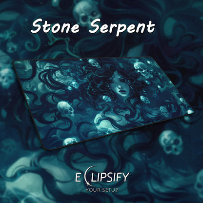 Stone Serpent: Medusa And Skulls Gaming Mouse Pad