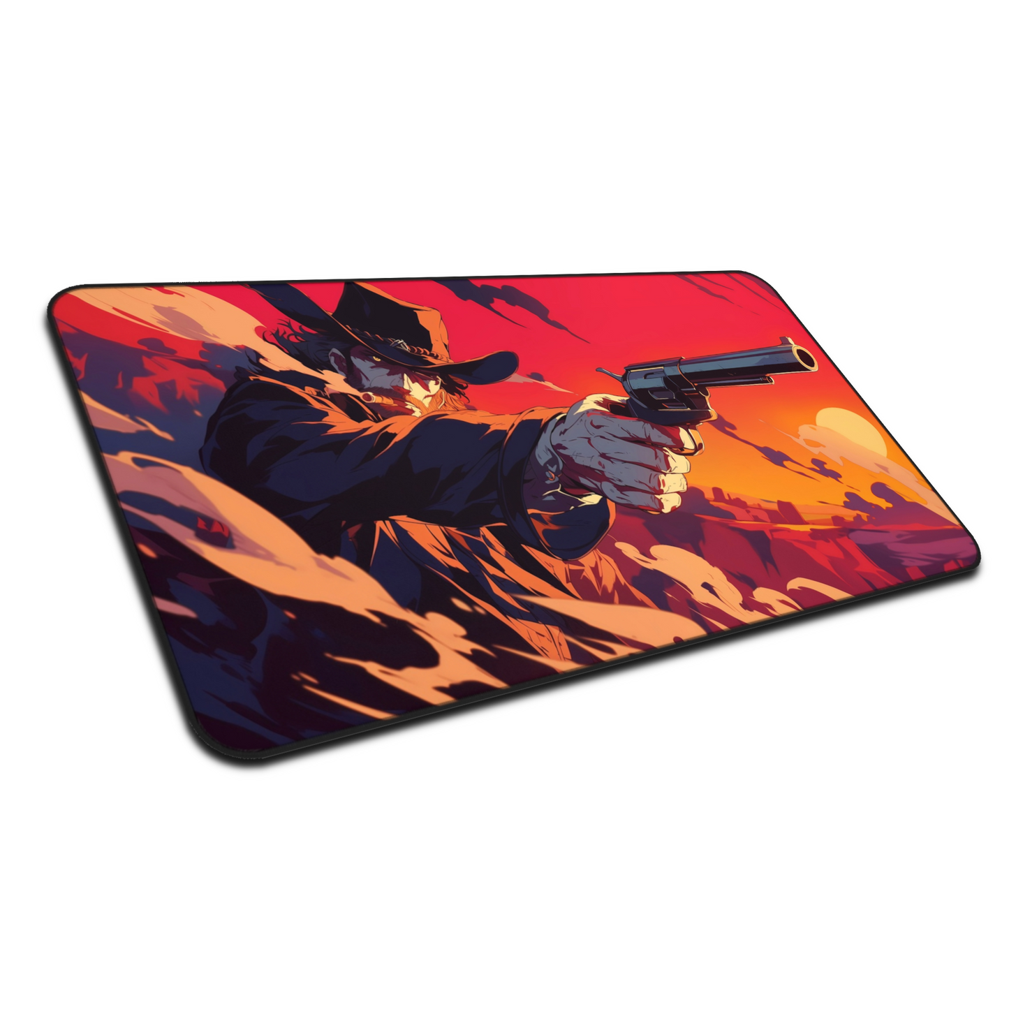 Reckless Redemption: Cowboy Outlaw Gaming Mouse Pad