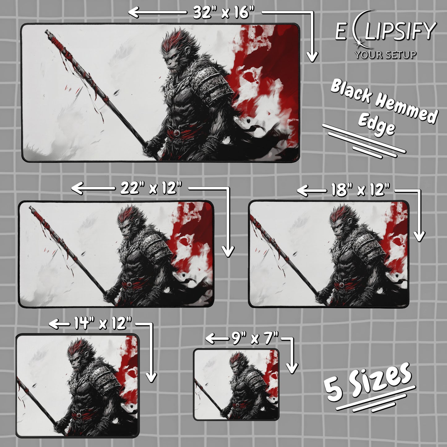 Red Prankster: Sun Wukong Monkey King Mouse Pad