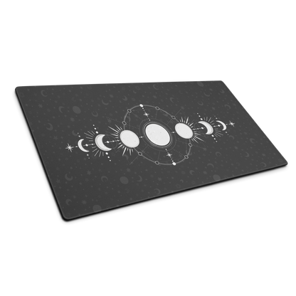 Celestial Phases: Moon Grey Mouse Pad