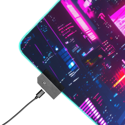 Neon Nights: Cyberpunk City Gaming Mouse Pad