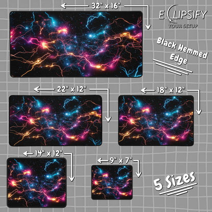 Cerebral Surge: Neuron Electrical Signal Gaming Mouse Pad