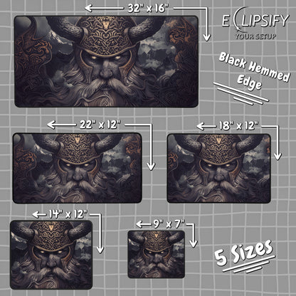 Warrior Of The North: Viking Gaming Mouse Pad