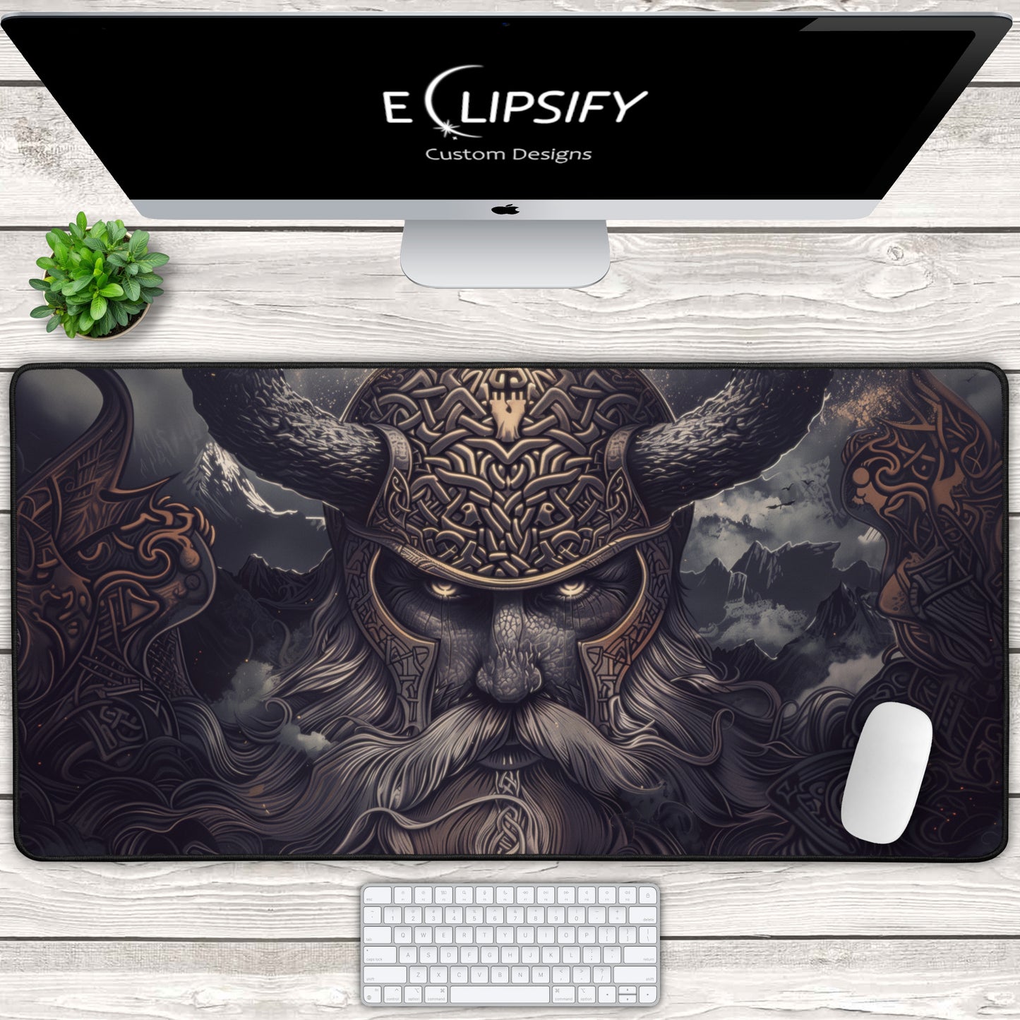 Warrior Of The North: Viking Gaming Mouse Pad