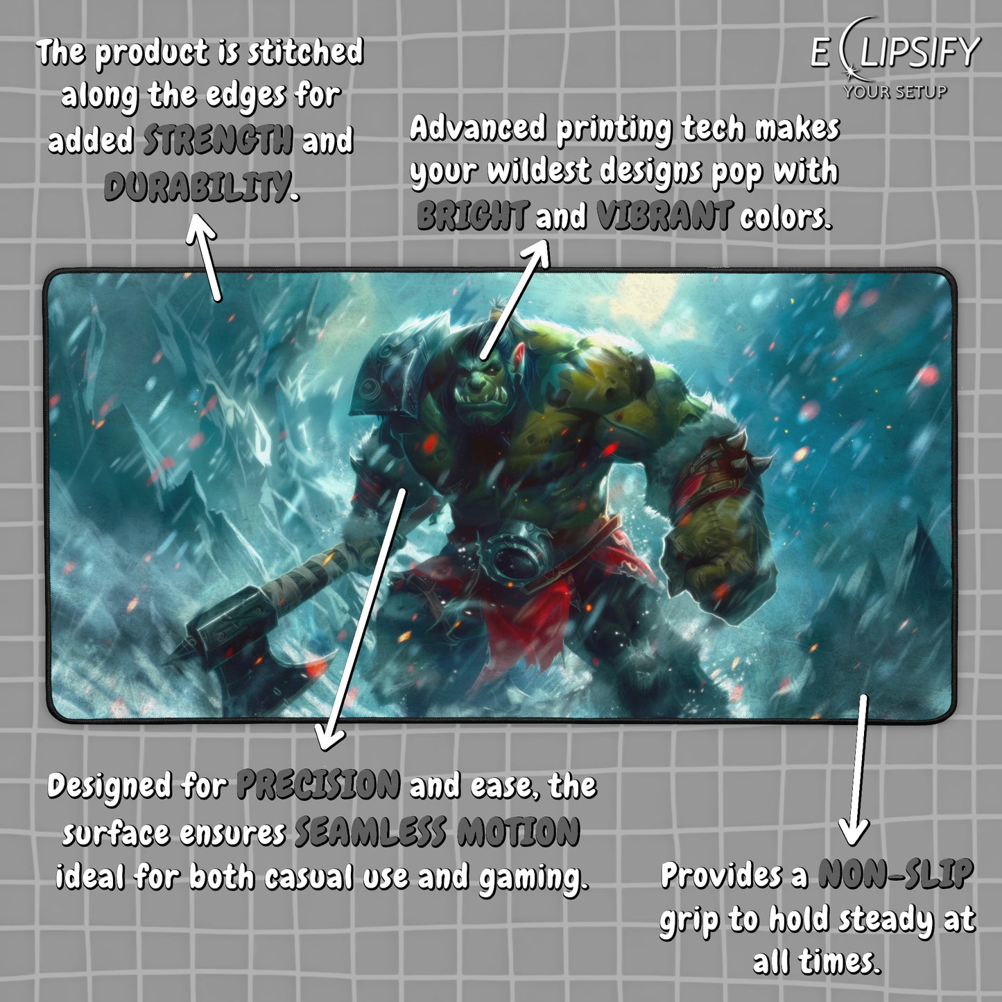 Fury: Orc Gaming Mouse Pad