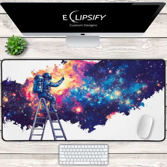 Painter of the Stars: Astronaut Galaxy Gaming Mouse Pad