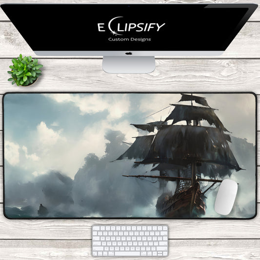 Seven Seas: Pirate Ship Gaming Mouse Pad