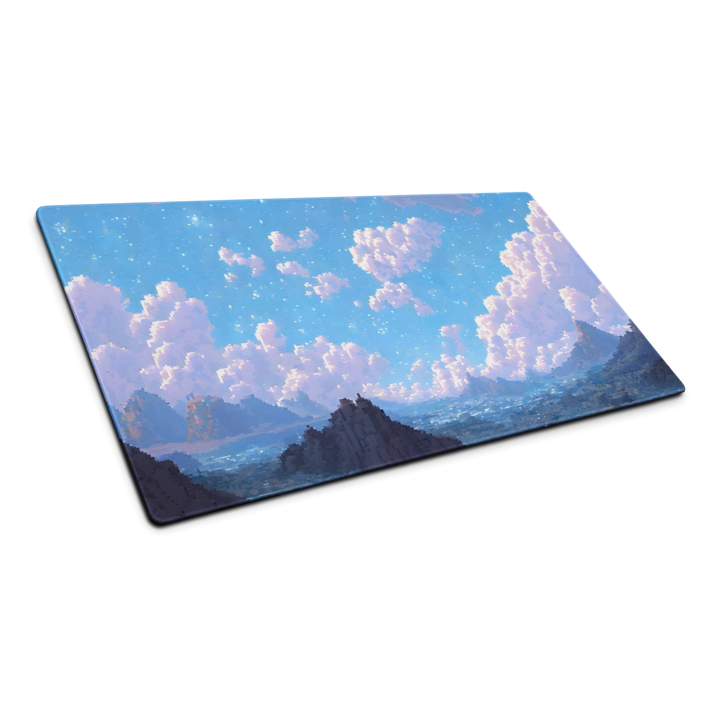 Mountain Peaks: Pixel Art Mountains Gaming Mouse Pad