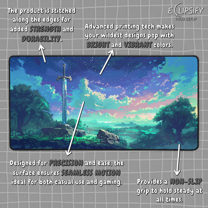 Excalibur: Mythical Sword Gaming Mouse Pad