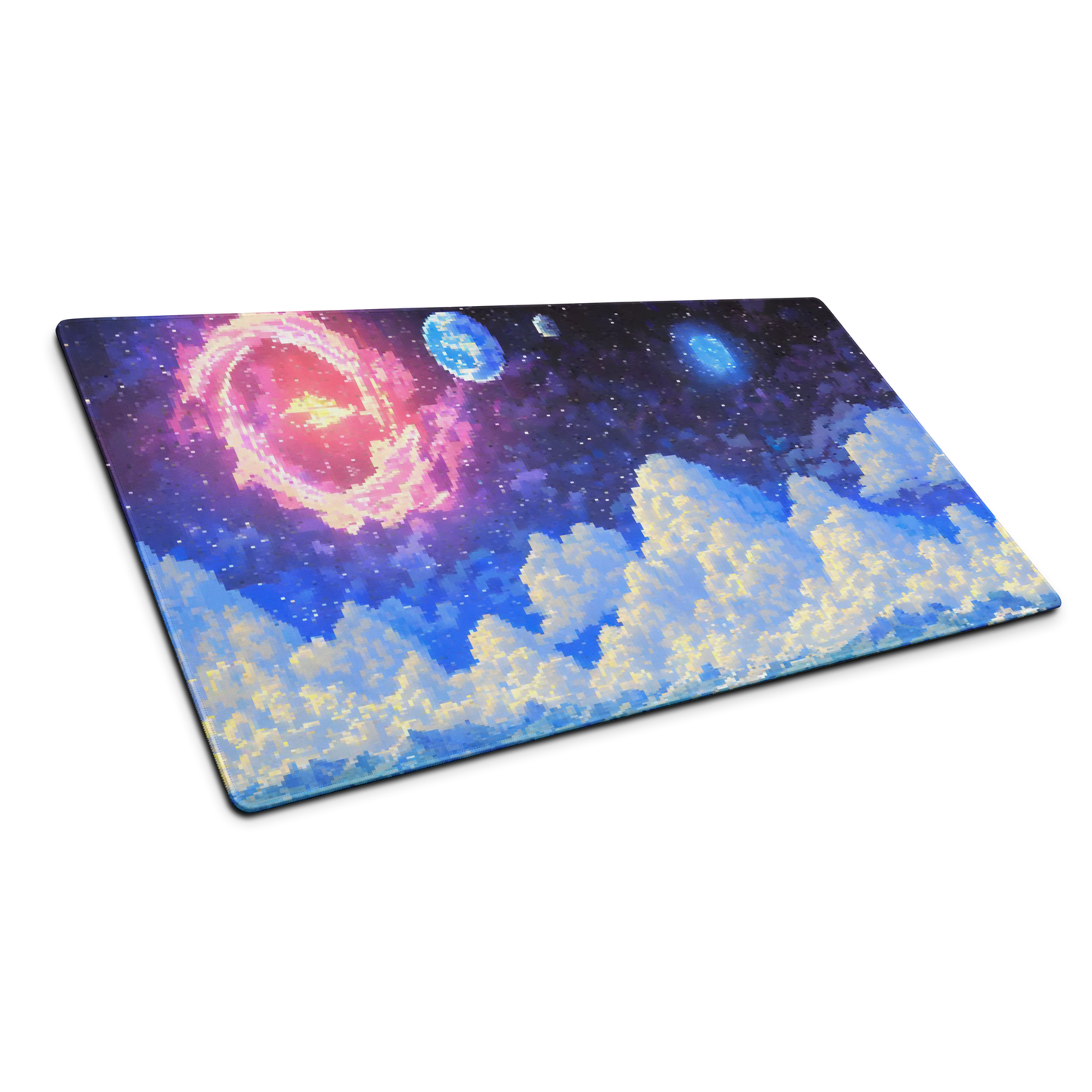 Beyond The Stars: Pixel Art Galaxy Gaming Mouse Pad
