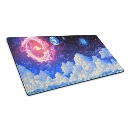 Beyond The Stars: Pixel Art Galaxy Gaming Mouse Pad