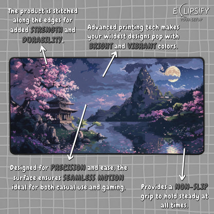 Byte Blossom: Pixel Art Mouse Pad