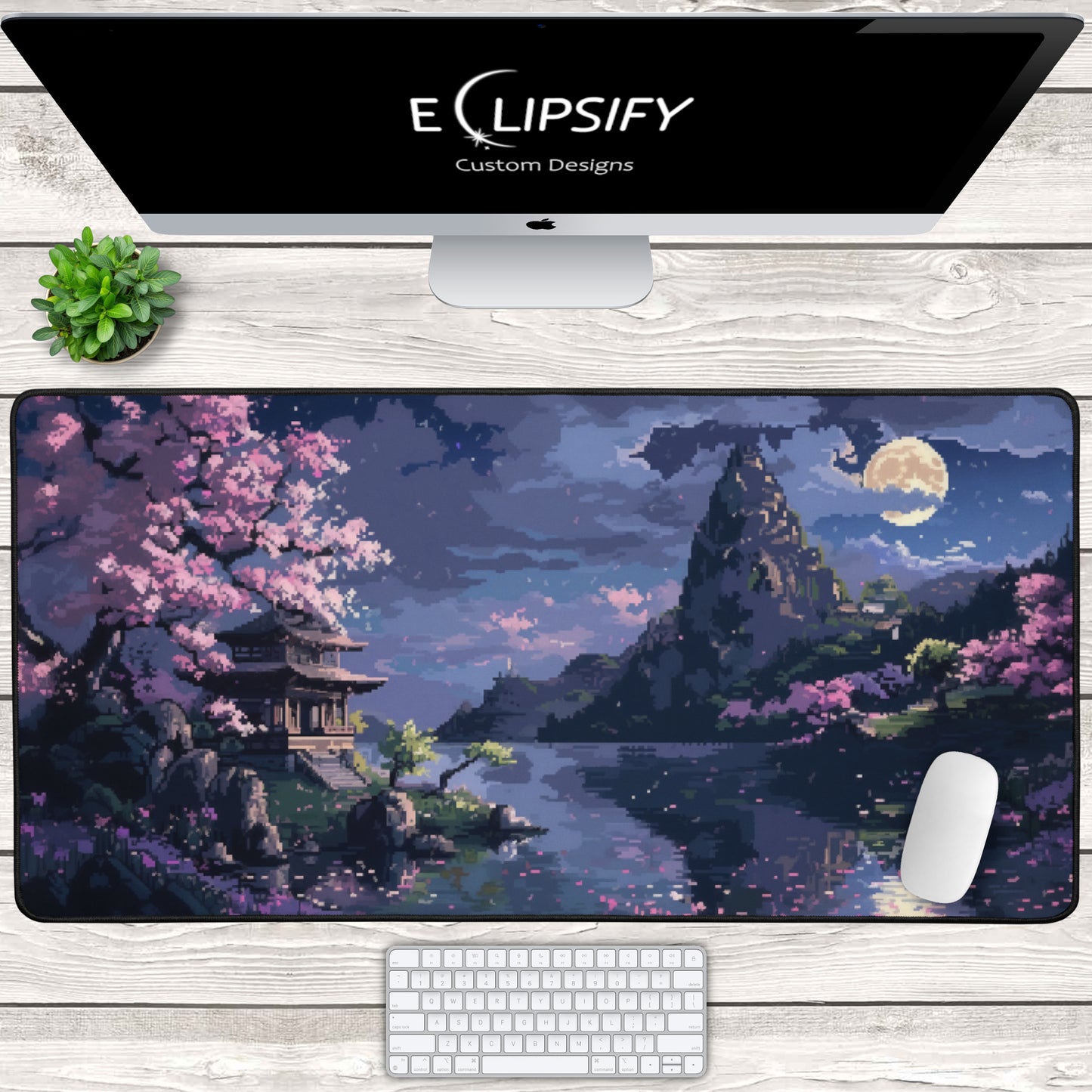Byte Blossom: Pixel Art Mouse Pad