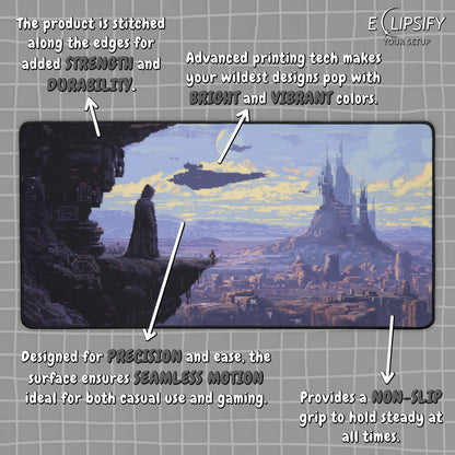 Space Wars: Pixel Art Mouse Pad