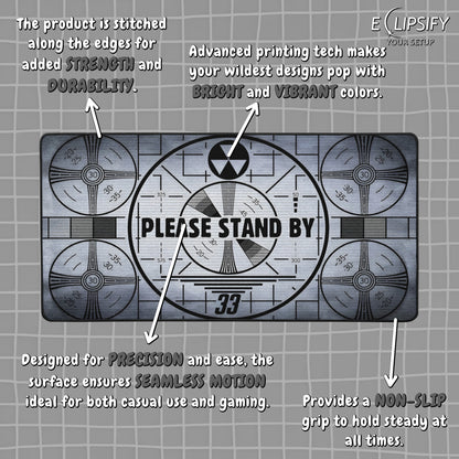 Please Stand By: Nuclear Fallout Gaming Mouse Pad