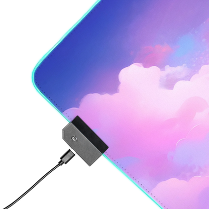 Blush Horizon: Cute Pastel Clouds Pink Gaming Mouse Pad