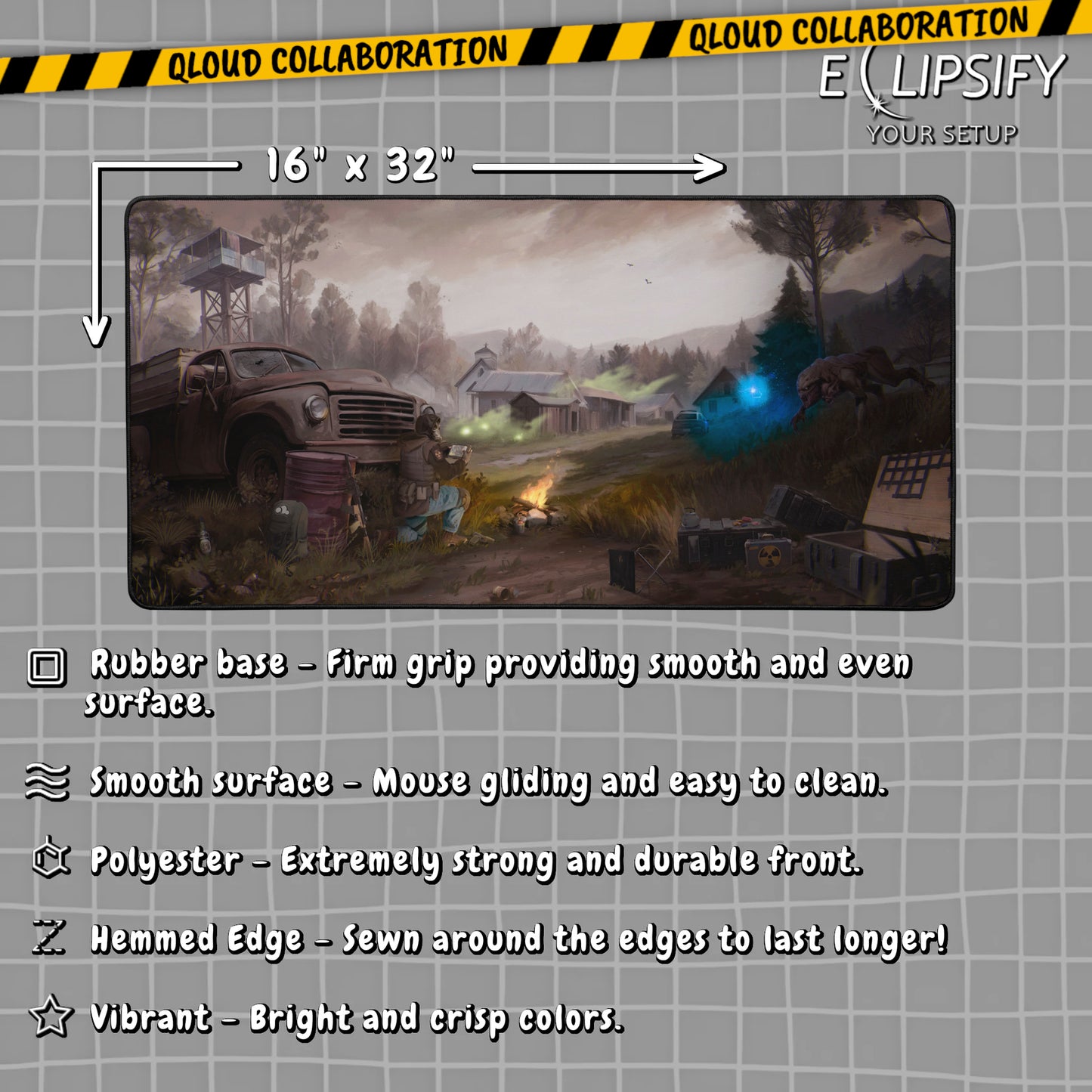 Qloud "Night Stalker" Content Creator Collaboration Gaming Mouse Pad