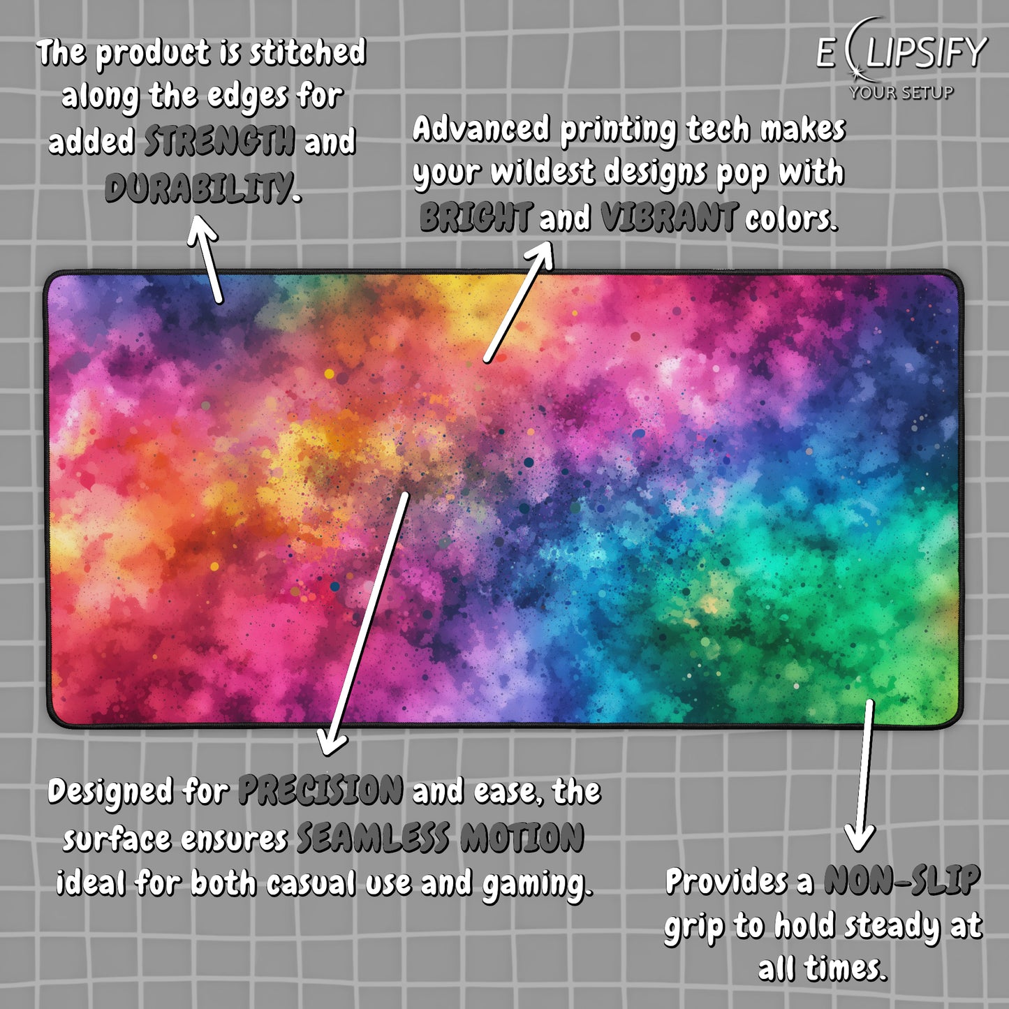 Color Burst: Paint Art Mouse Pad