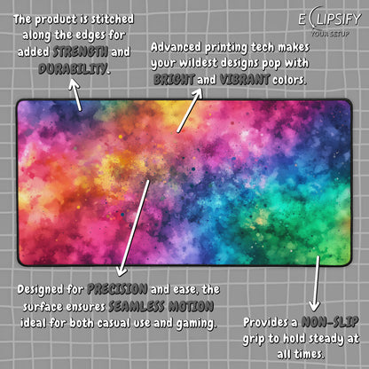 Color Burst: Paint Art Mouse Pad