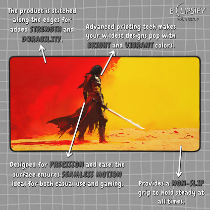 Blood and Gold: Warrior Gaming Mouse Pad