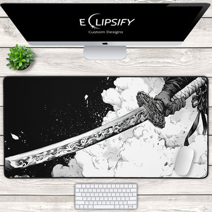 Shadow Katana: Samurai Anime Sword Gaming Mouse Pad