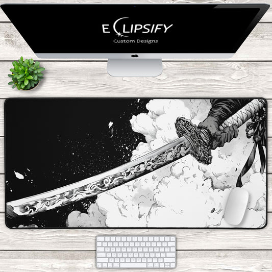 Shadow Katana: Samurai Anime Sword Gaming Mouse Pad